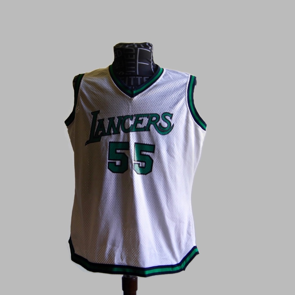 Vintage 1970s Lady Champion White and Green Jersey